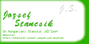jozsef stancsik business card